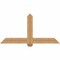 Ekena Millwork Eugene Smooth Timber Gable Bracket, Western Red Cedar, 60"W x 30"H x 3 1/2"D x 5 1/2"F, 12/12 Pitch GBW060X30X0406EUG00SWR - alternate 1